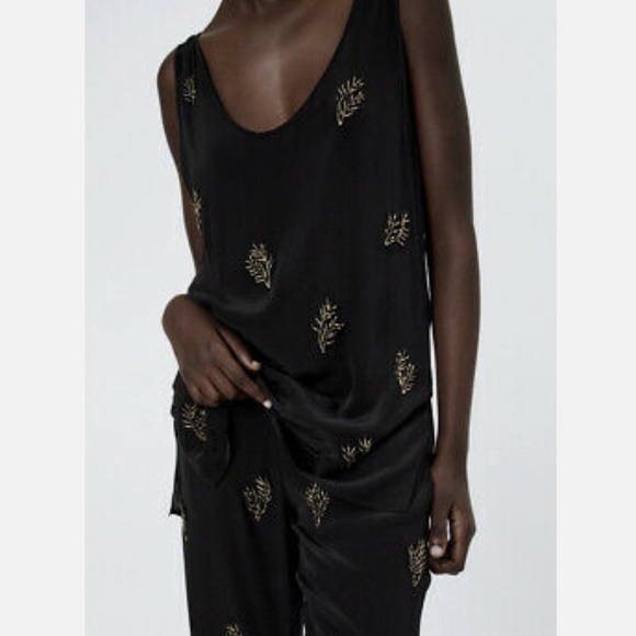 NWT ZARA BLACK JEWEL CAMISOLE LIMITED EDITION - Picture 4 of 10